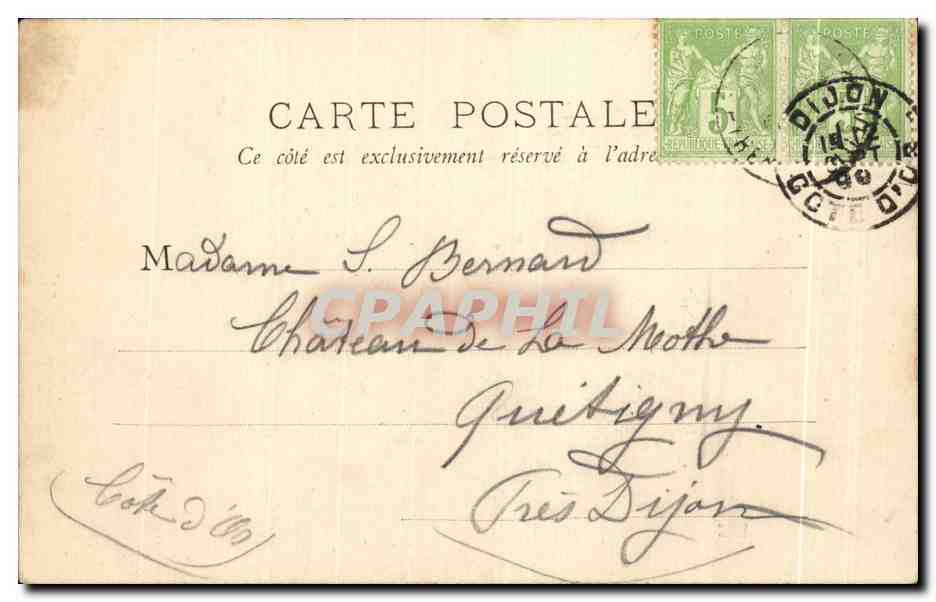 CPA Luz (carte de 1899) — Rückseite