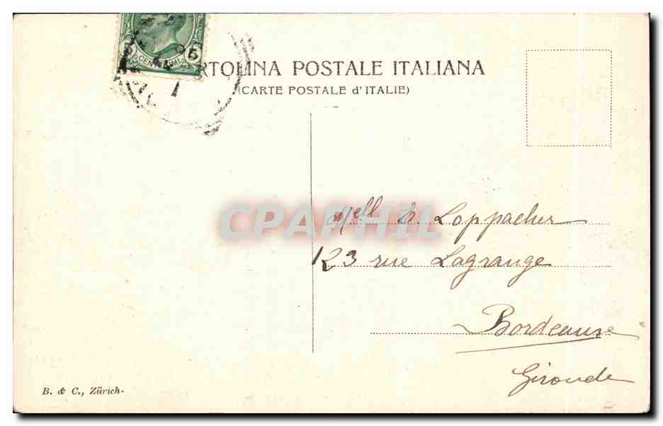 CPA Genova Ponte Monumctalc in via XX Settembre — Rückseite
