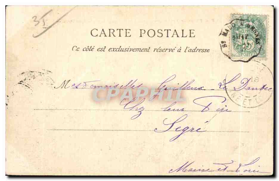 Rotheneuf — Étude de Vague, prise près des Rochers Sculptés par l'Ermité — G.F. (éditeur) — Reverso