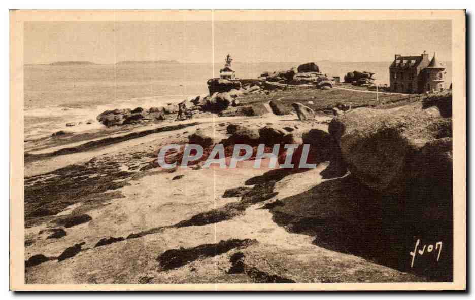 Proudmanach (Côtes-du-Nord) — phare sur un massif de roches — Éditeur : Les Éditeurs d'Art, Paris