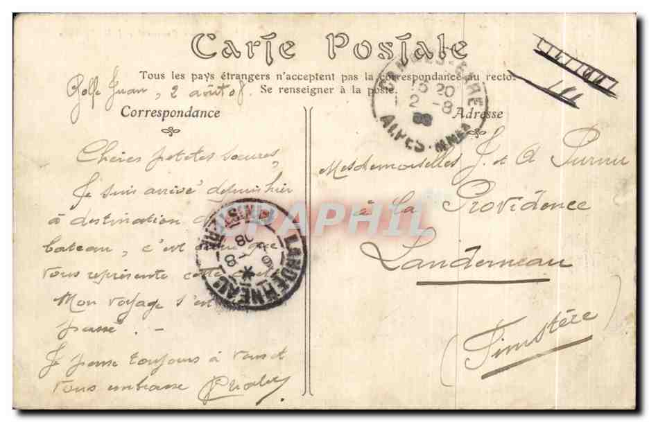 CPA Marine Militaire Le Croiseur Cuiseur Cuirasse Bateau  — Verso