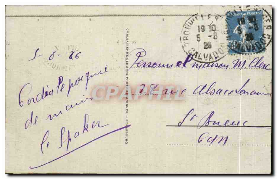 Tréouville - Reine des Plages - Les Villas — éditeur Chaisacienne des Arts Photographiques, n°65 — Verso