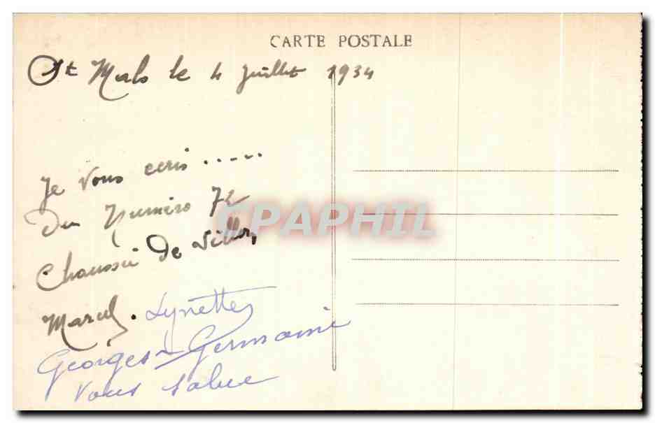 La Vicomté-sur-Rance — Embouchure de la Rance, Roches de Bizeux, statue de Notre Dame — Édition Maurice Guérin, n° 5112 — Reverso