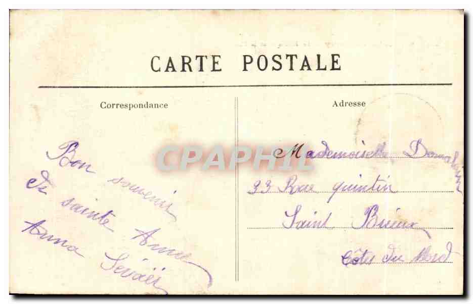 CPA Saint Anne d Auray La Basilique et la Place — Verso