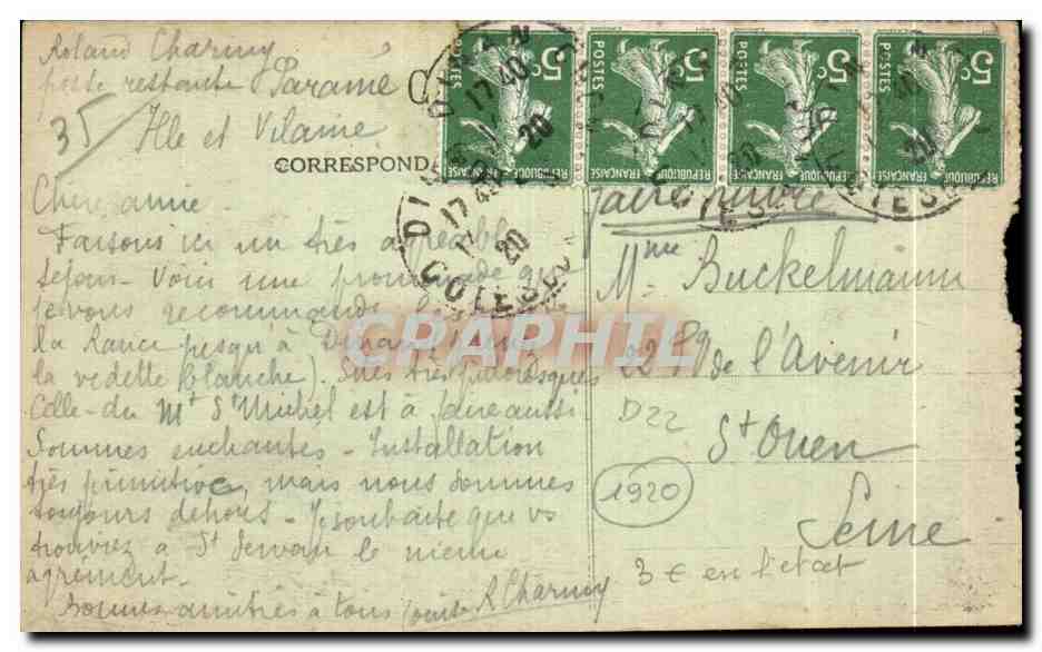 Côte d'Émeraude - Emerald Coast — Les Fords de la Rance — Édition Guérin, St-Malo (I.s.-t-V.) — Reverso