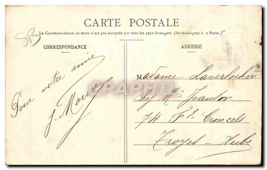 CPA Parais Plage L Enclos des Enfants — Rückseite