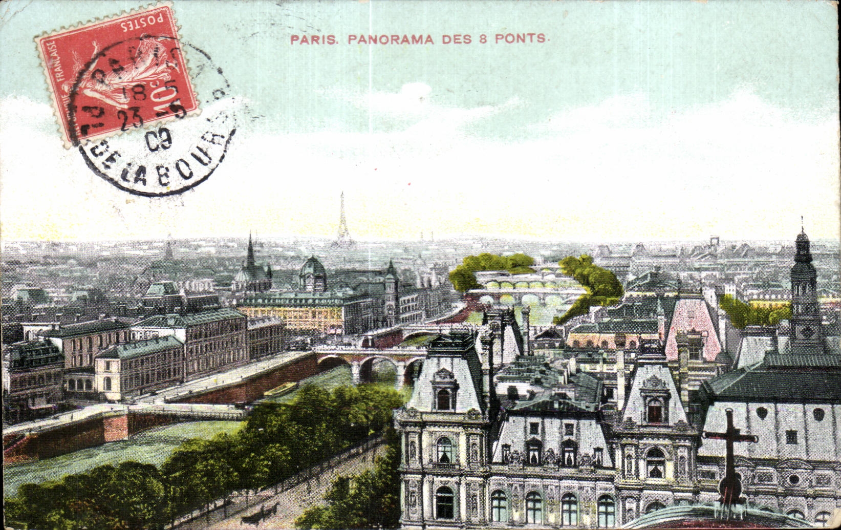 CPA Paris Panorama Des Ponts