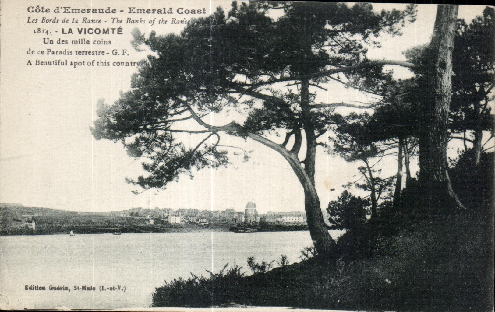 Côte d'Émeraude - Emerald Coast — Les Bords de la Rance - LA VICOMTÉ — Édition Guérin, St-Malo (1.-et-V.)