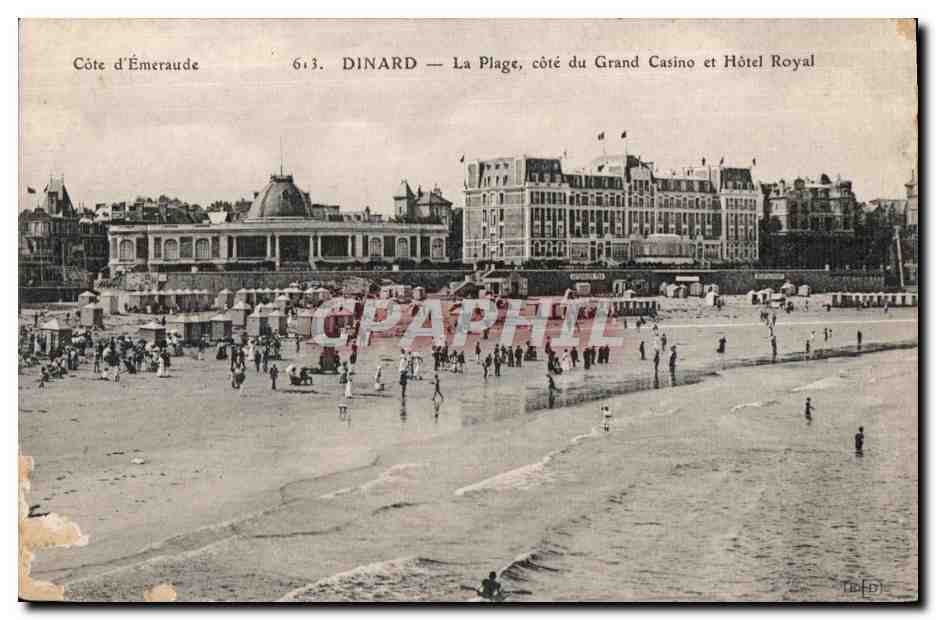 CPA Dinard La Plage cote du Grand Casino et Hotel Royal