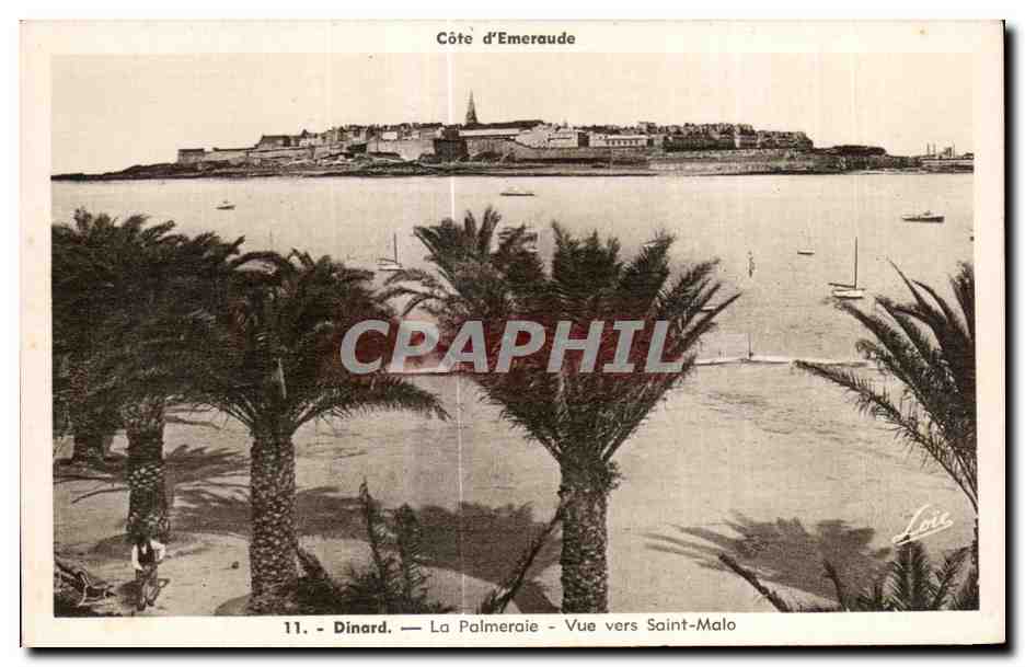 CPA Dinard L Palmeraie Vue vers Saint Malo