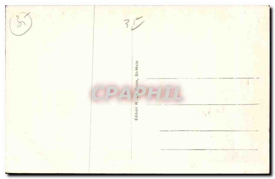 Dinard - Les Palmiers - au fond St-Servan — éditeur R. Le Malo, n° 126 — Reverso