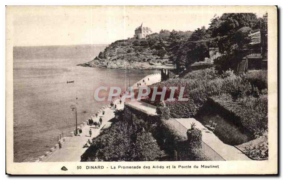 Dinard - La Promenade des Ailiés et la Pointe du Moulinet — éditeur CH DES ARTS PHOTOGRAPHIQUES - STRASBOURG-SCHILTIGHEIM, n° 50