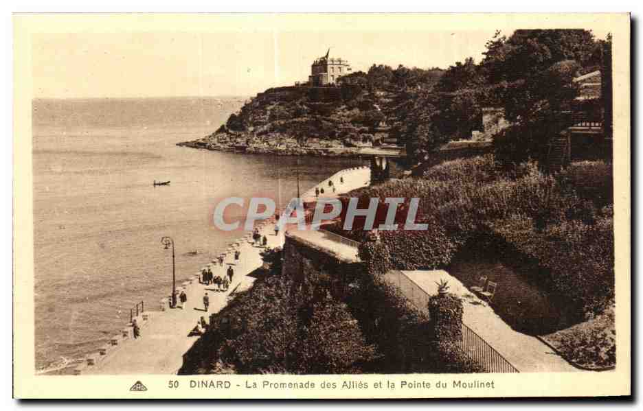 Dinard - La Promenade des AJliés et la Pointe du Moulinet — éditeur C° d'Impr. des Arts Plastiques — n° 50