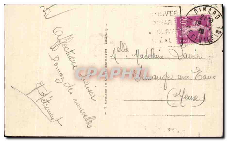 CPA Dinard La Plage de St Enogat  — Rückseite