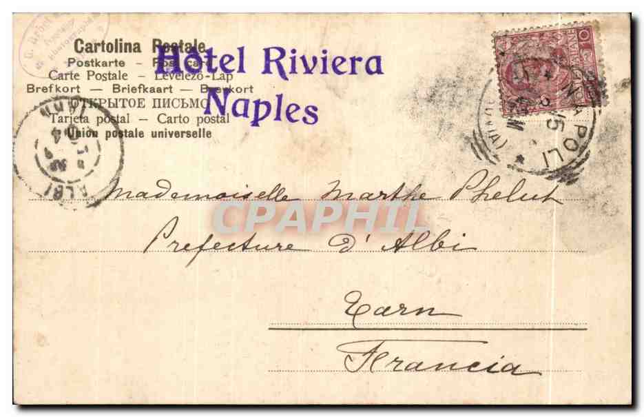 CPA La Piza Italie Italia  — Rückseite