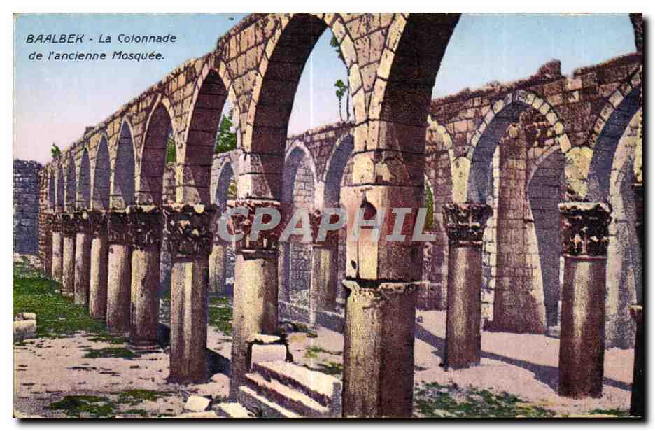 CPA Baalbek La Colonnade de I ancienne Mosquee Liban Lebanon 
