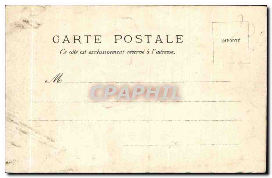 CPA Rue Thiers Rouen Tramway  — Verso