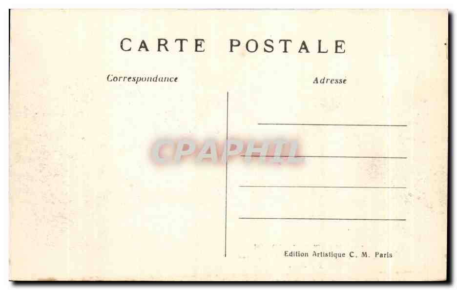 Mantes-la-Jolie — Les Tours Notre-Dame et le Vieux Pont — XVᵉ siècle — C. M. — Rückseite