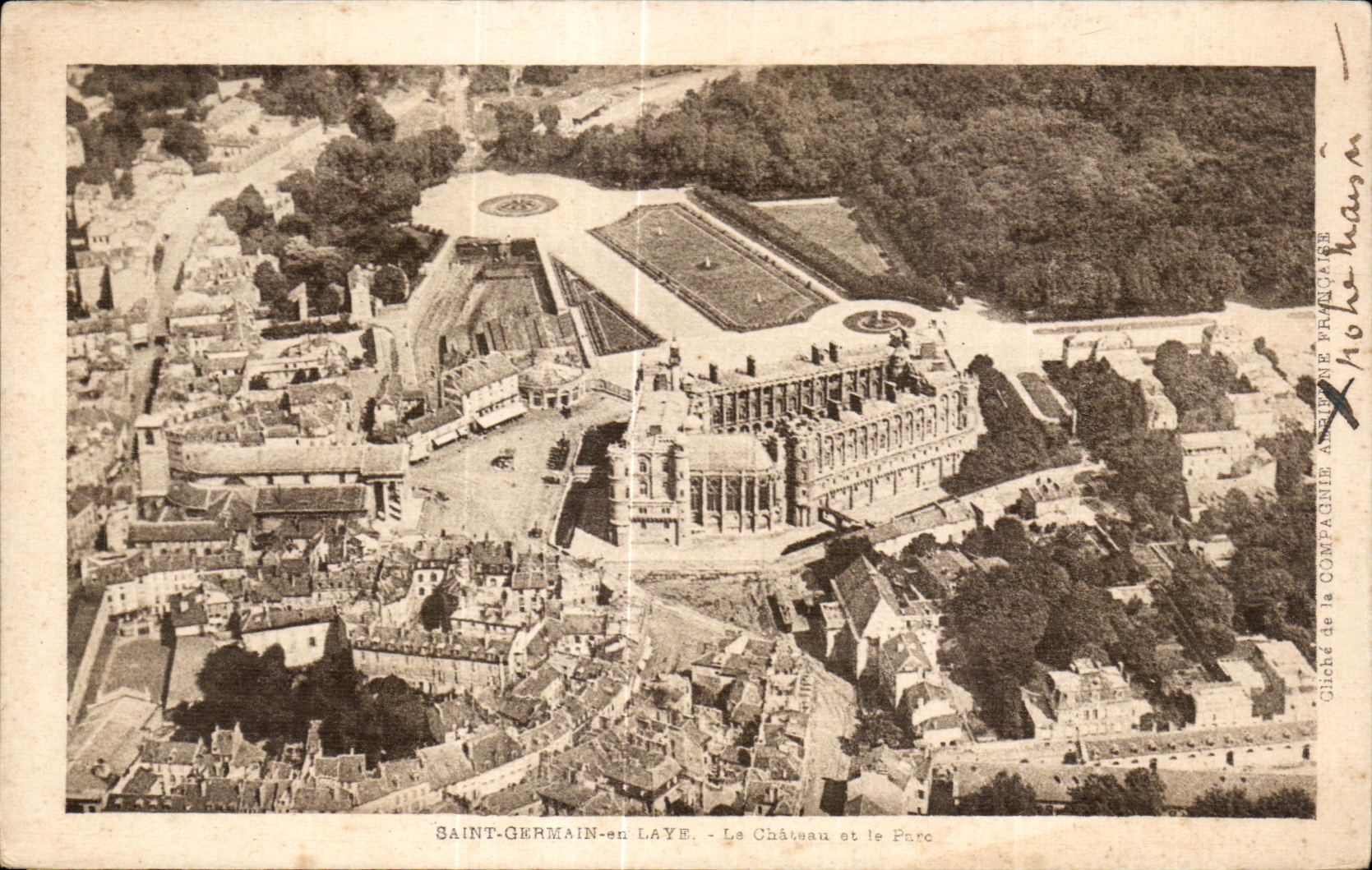 Saint-Germain-en-Laye - Le Château et le Parc — cliché de la Compagnie Anjouenne Française