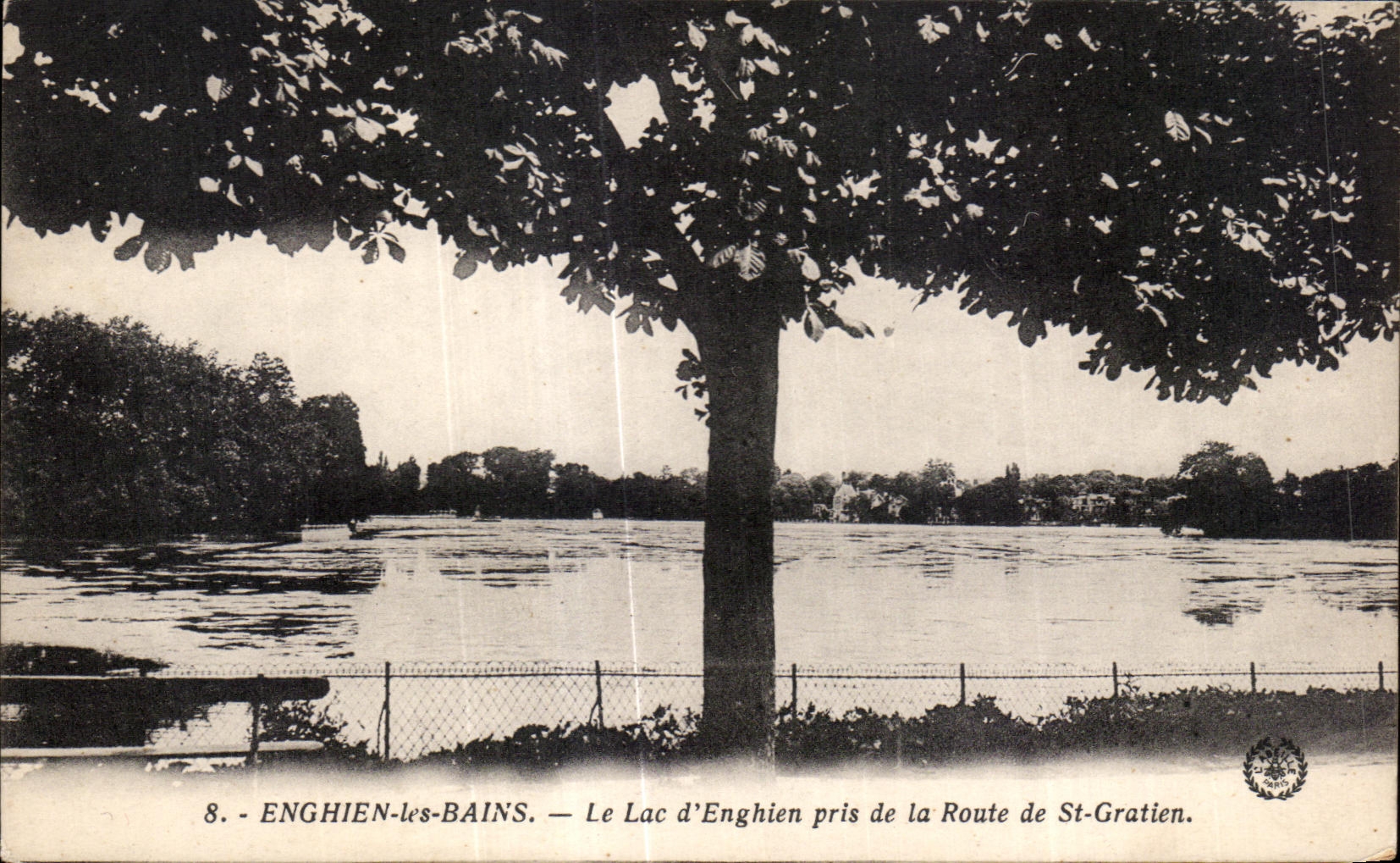 Enghien-les-Bains — Le Lac d'Enghien pris de la Route de St-Gratien — Phototype L'Allée, Paris