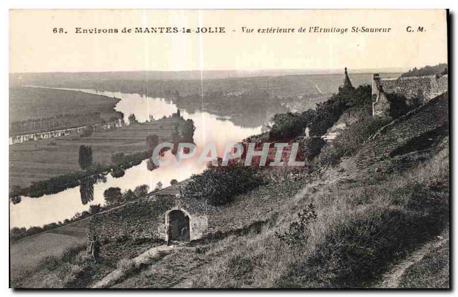 CPA Environs de Mantes la Jolie Vue exterieure de I Ermilage St Sauveur