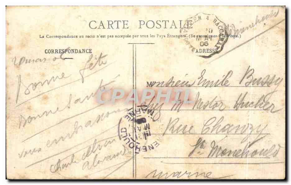 CPA Vallee de Celles (Vosges) Vue de la Menelle  — Rückseite