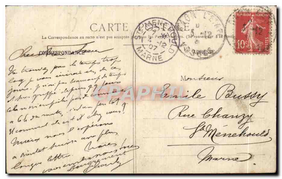 CPA Raon l Etape (Vosges) La Meurthe kntre et la Nauville — Rückseite