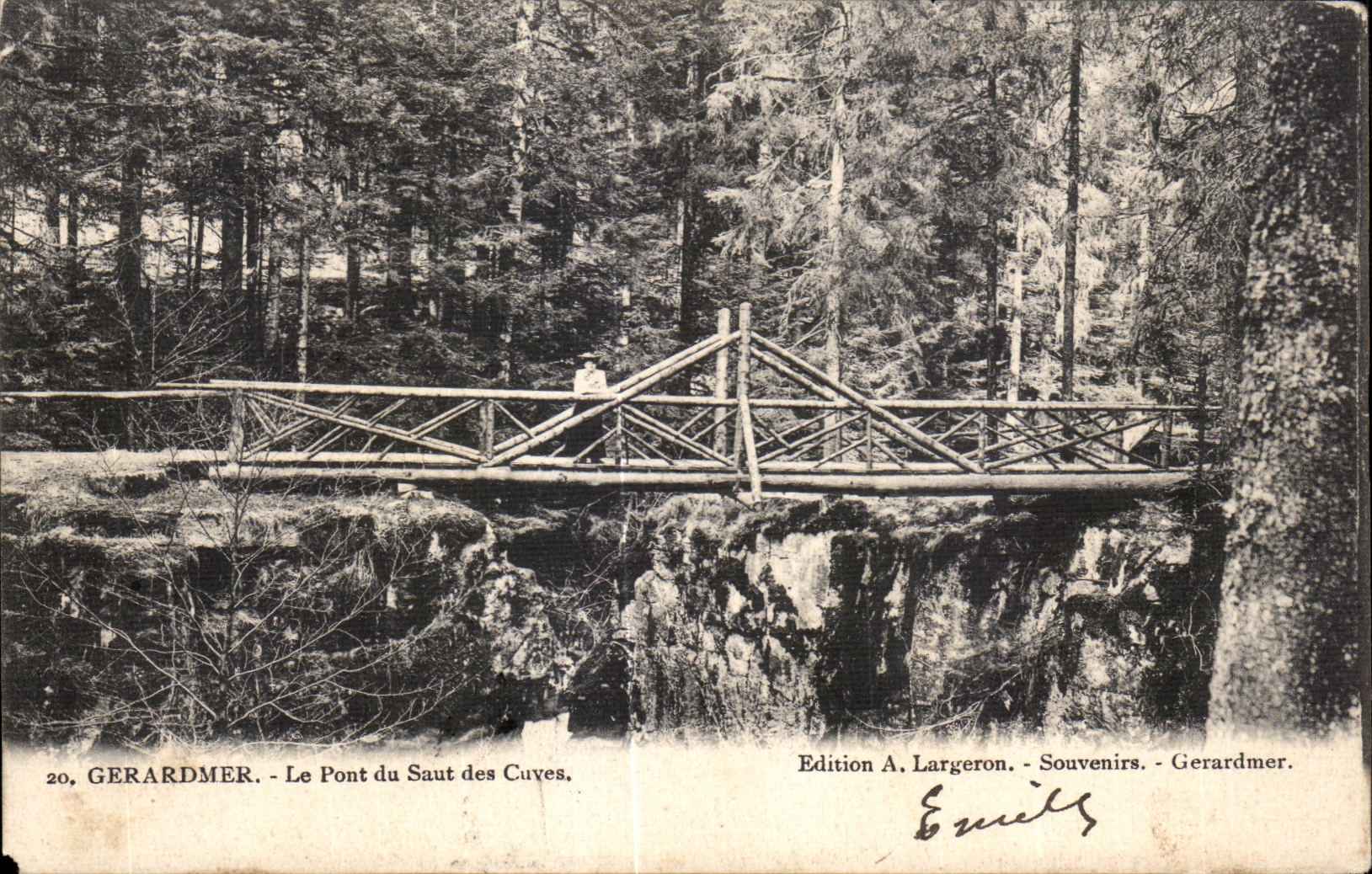 Gerardmer - Le Pont du Saut des Cuves — Edition A. Largeron. Souvenirs. - Gerardmer.