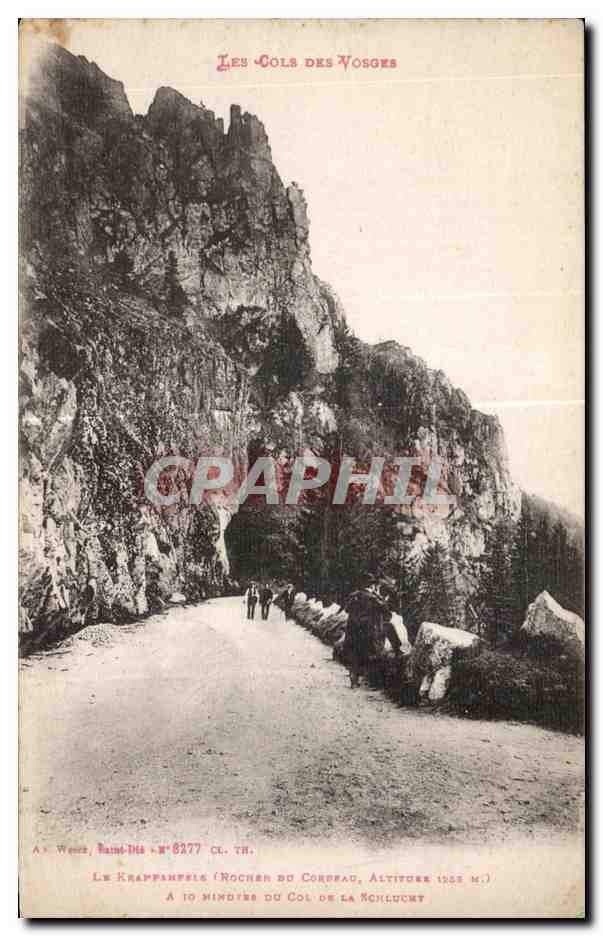 CPA Les Cols des Vosges Le Krappenfels Rocher du corbeau Schlucht 