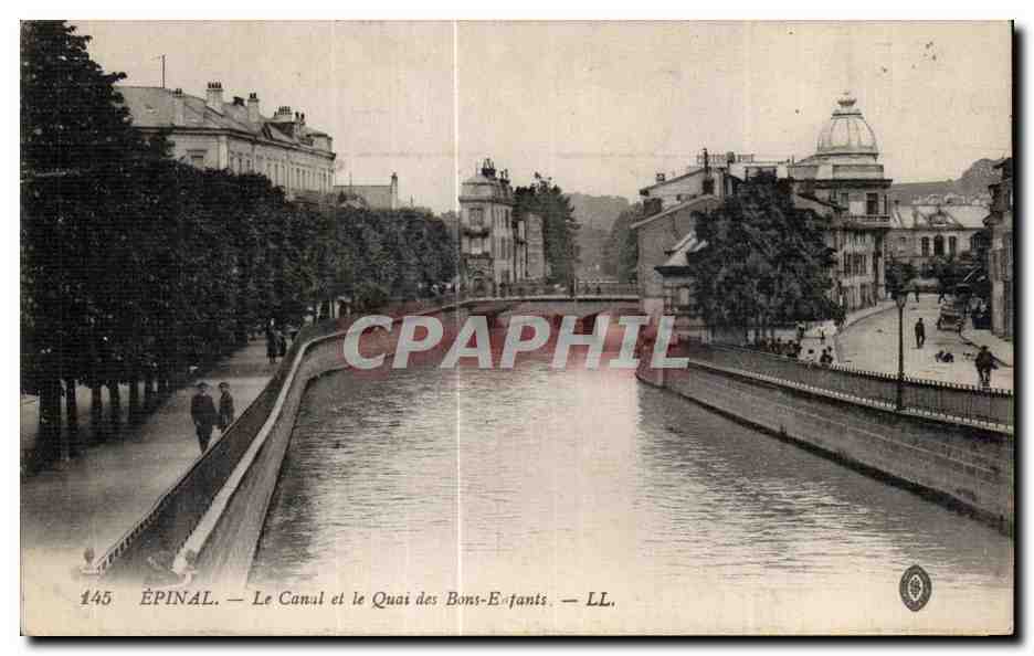 CPA Epinal Le Canel et le Quai des Bons Eatants 
