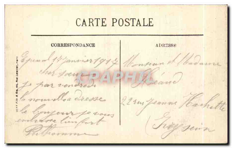 CPA Epinal Le Canel et le Quai des Bons Eatants  — Rückseite