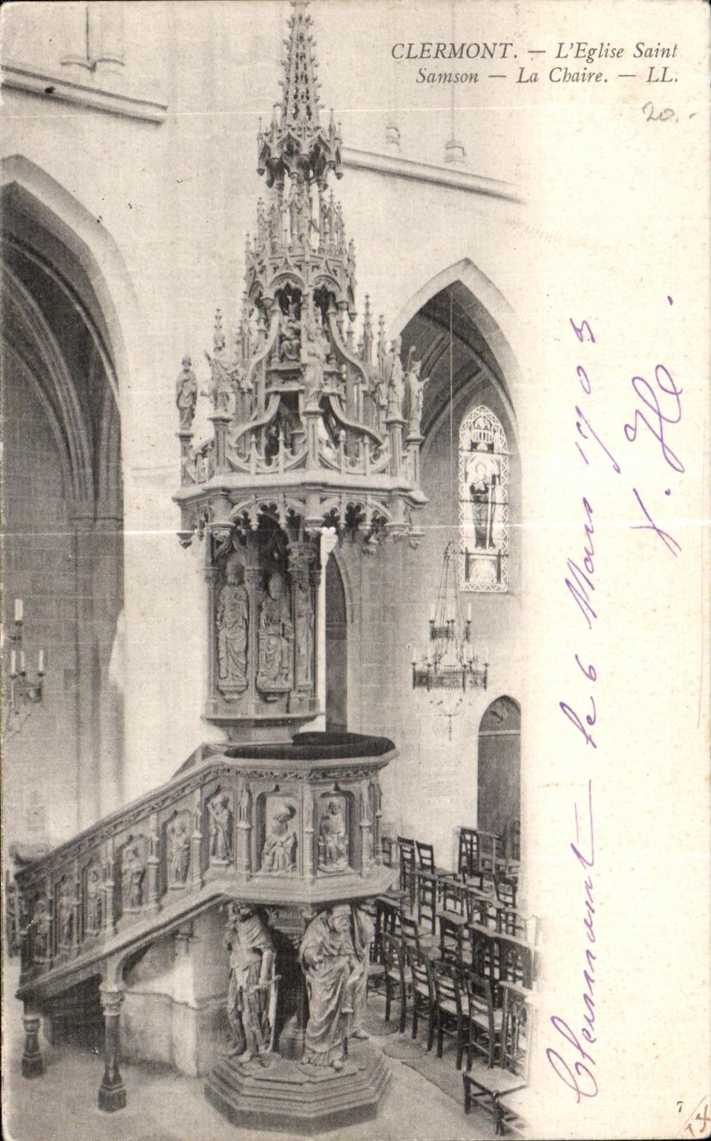 CPA Clermont L Eglise Saint Sanson La Chaire