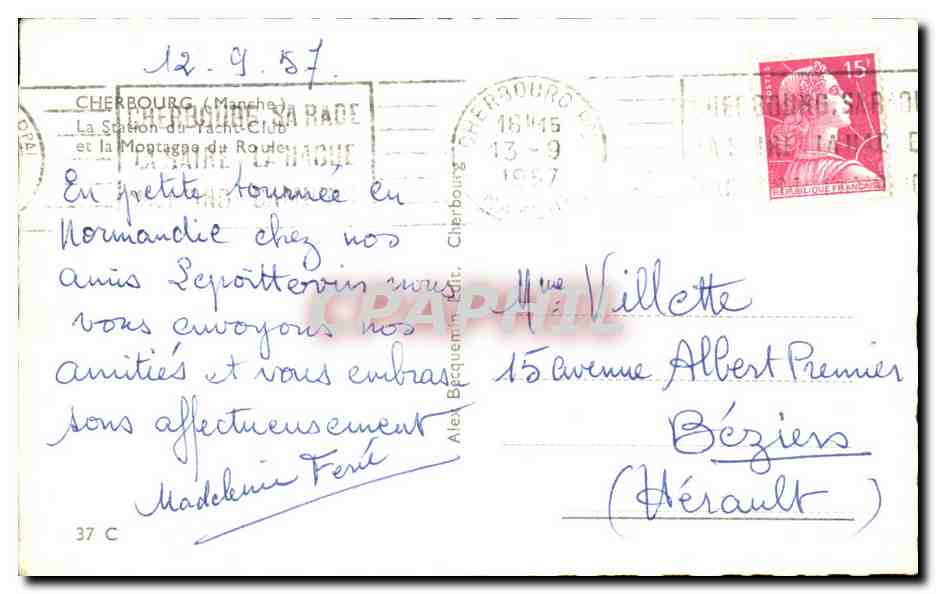 Cherbourg - The Yacht Club Station and the Montagne du Roule — Alex — Back