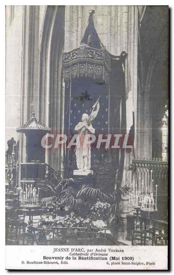 CPA Jeanne D Arc par Andre Vermare Cathedrale d Orleans Souvenir de la Beatification (Mai) 1929 
