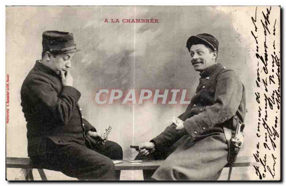 CPA A La Chambree Militaria 