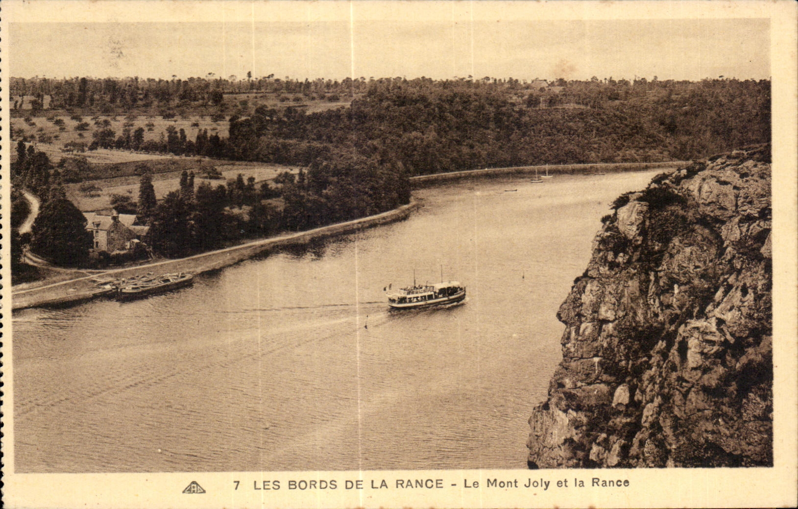 Les Bords de la Rance - Le Mont Joly et la Rance — série 7, éditée par les AME Photomécaniques de Senebouy