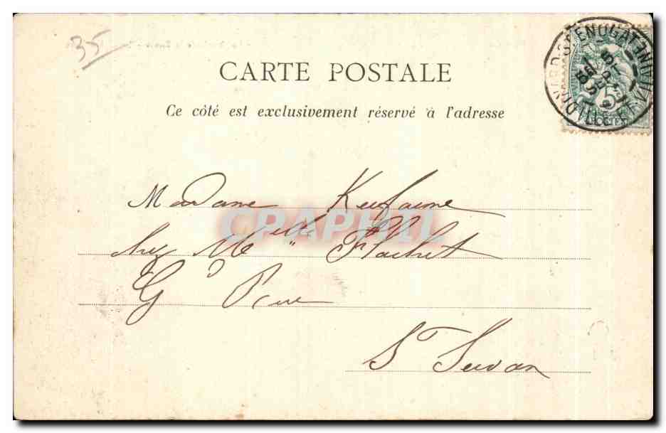 CPA Cote D Emeraude Les Bords da Le Rance Le chene Vert — Rückseite