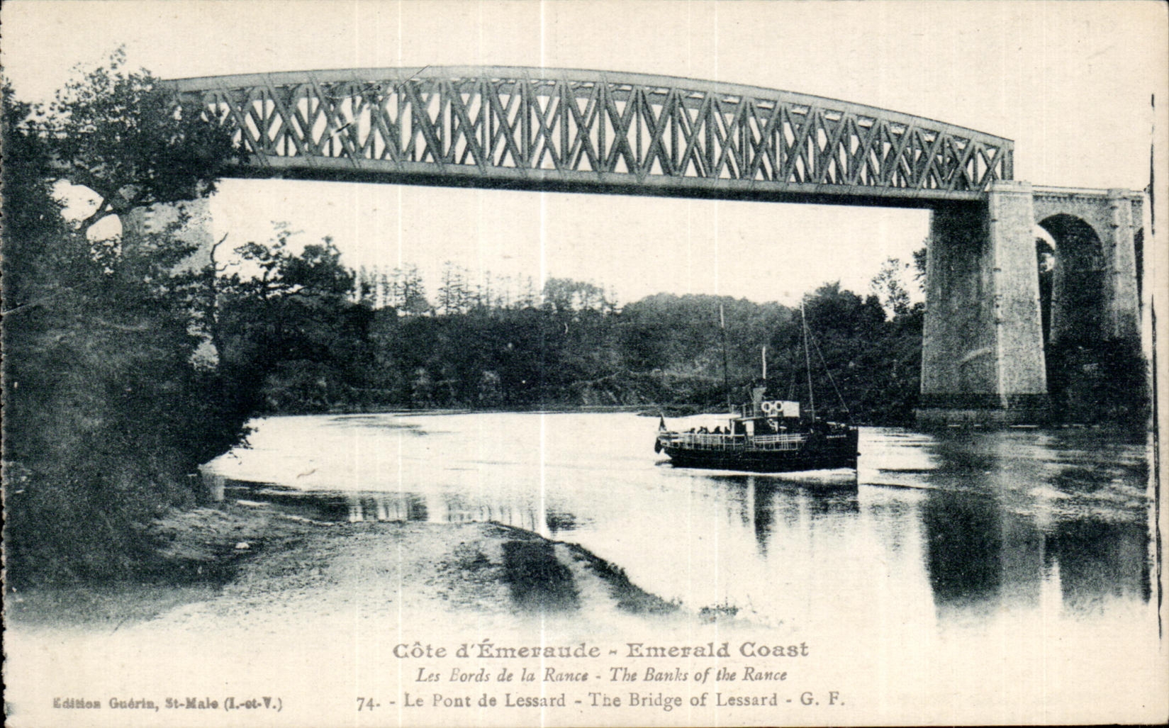 Le Pont de Lessard - Les Bords de la Rance - Côte d'Émeraude - Édition Guérin, St-Malo (L.-st-V.)
