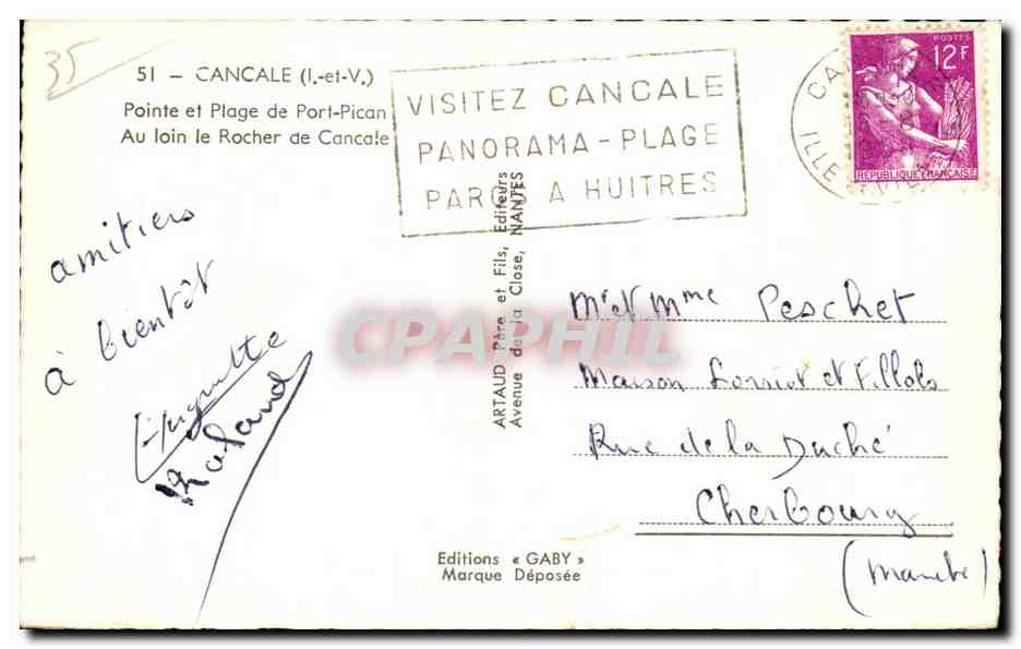 Pointe et Plage de Port-Pican — Cancale (Ille-et-Vilaine) — Éditions Gaby — Reverso