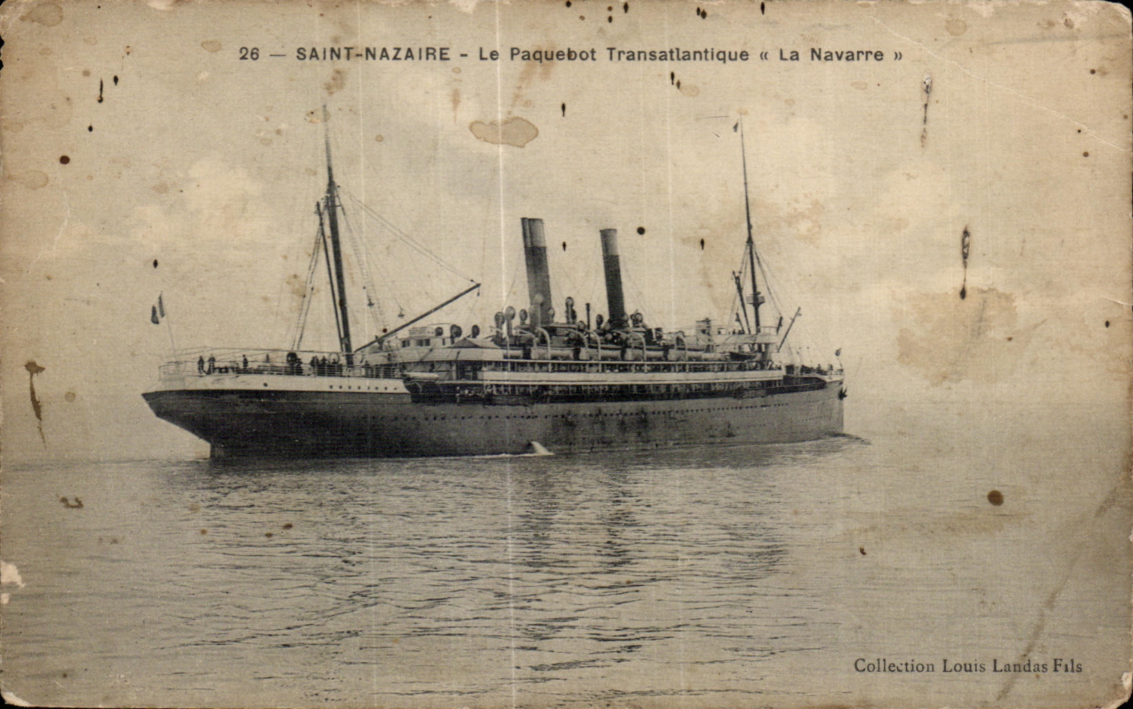 CPA Saint Nazaire Le Paquebot Transatlantique la Navarre