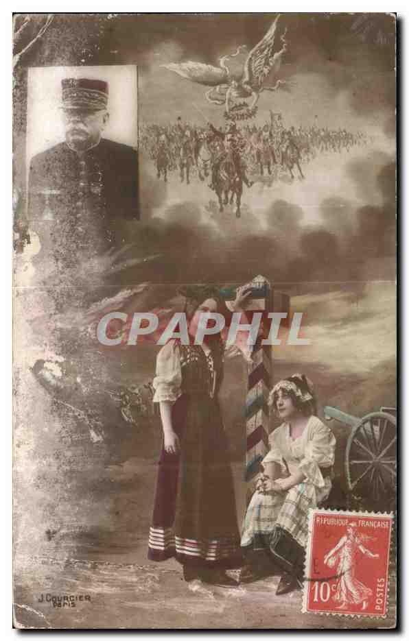 CPA Fantaisie Militaria Alsace lorraine Aigle 