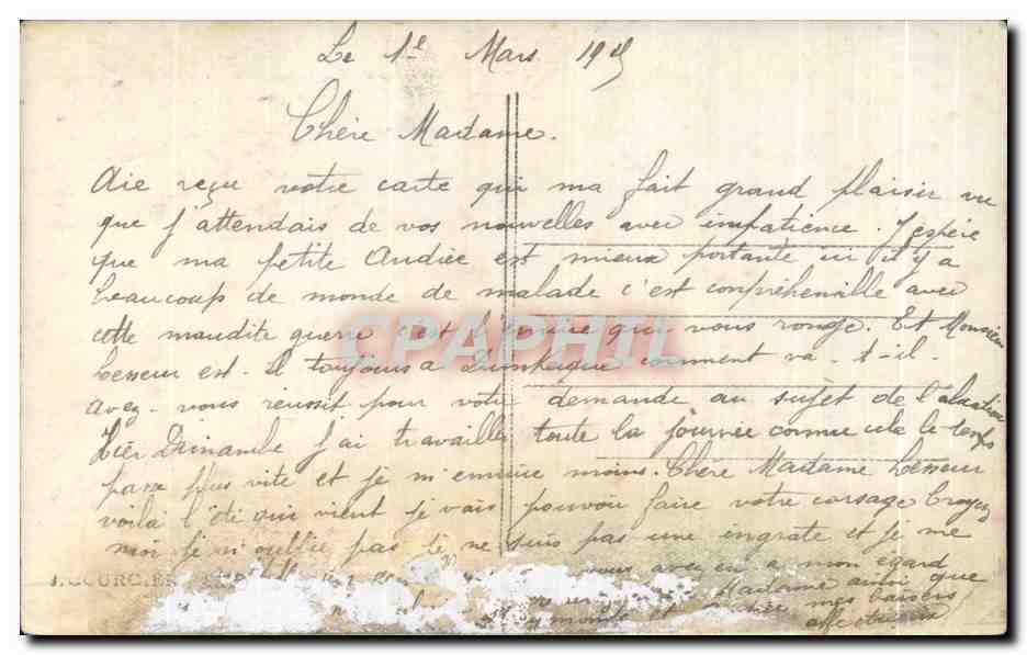 CPA Fantaisie Militaria Alsace lorraine Aigle — Verso