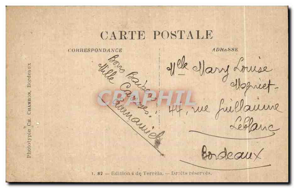 CPA Collection artistique Terrela Poete girondin musee de bordeaux — Verso