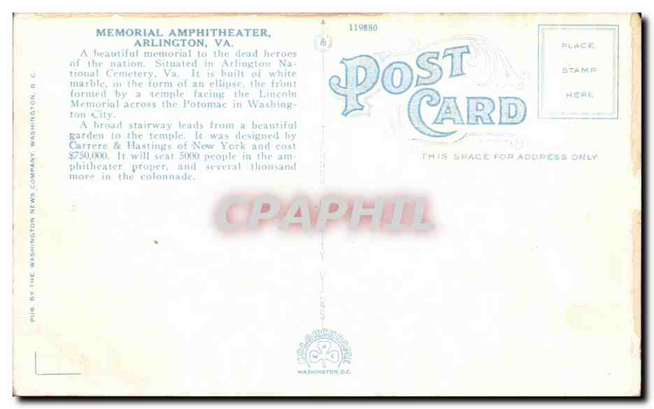 CPA Interior of Memorial Amphirheatre at Arlington  — Back