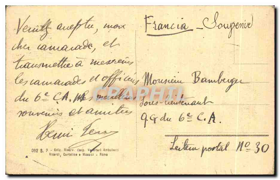 CPA Roma Arco di Costantino e Meta Sudante — Rückseite
