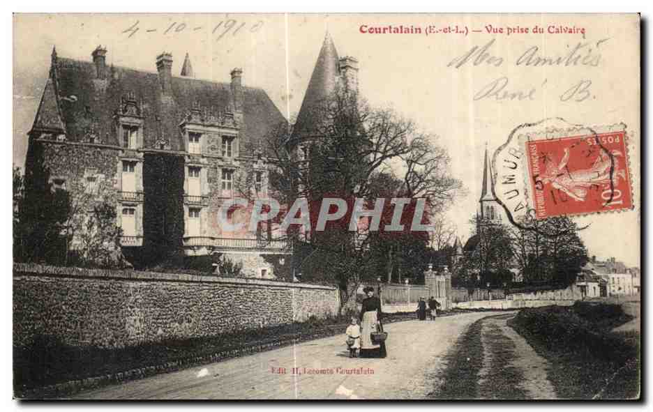 CPA Courtalain Vue prise du Calvaire