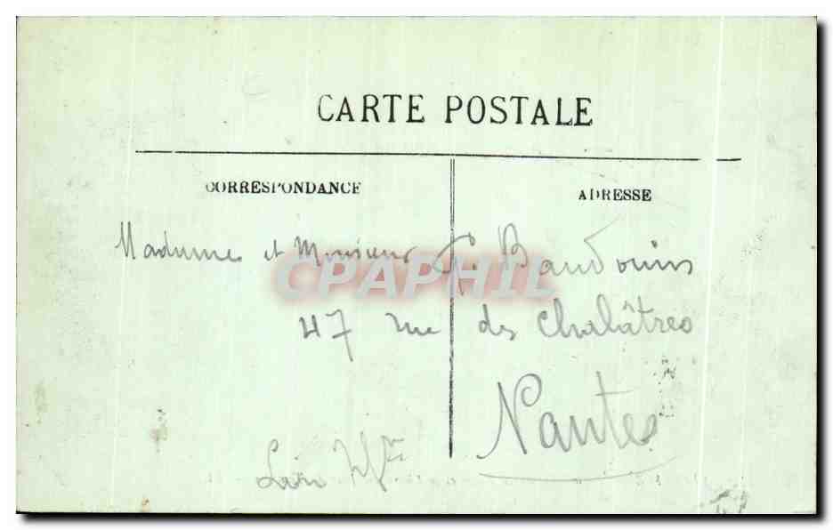 CPA Biarritz Promenade de la Plage et le Phare un Jour de Tempete — Verso