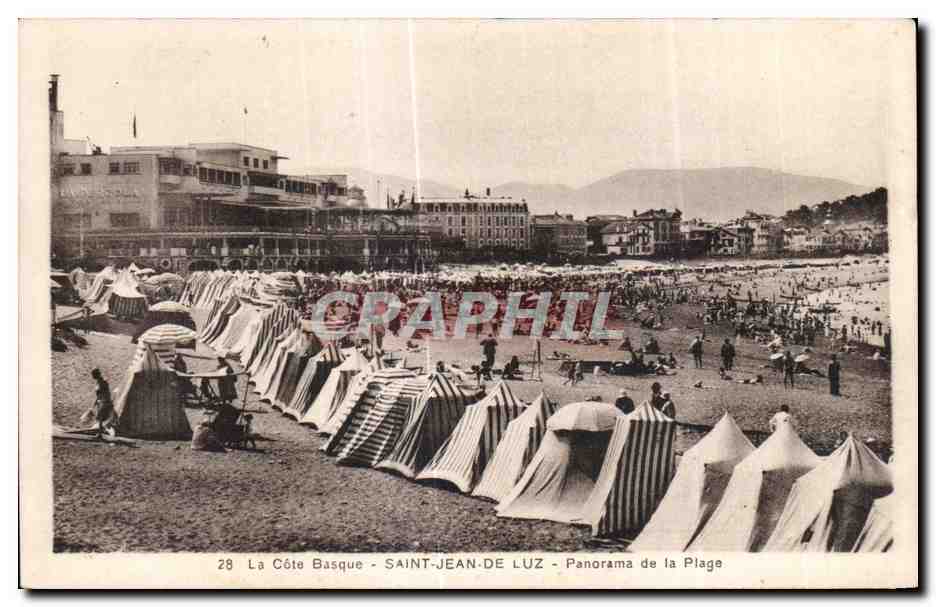 Saint-Jean-de-Luz - Panorama de la Plage — La Côte Basque, n°28