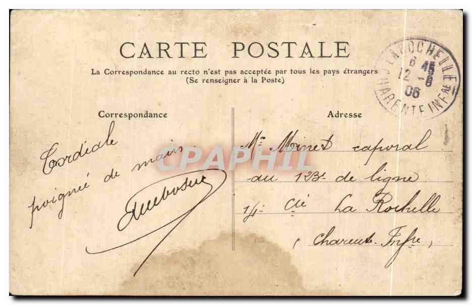 CPA Biarritz La Place Sainte Eugenie — Verso