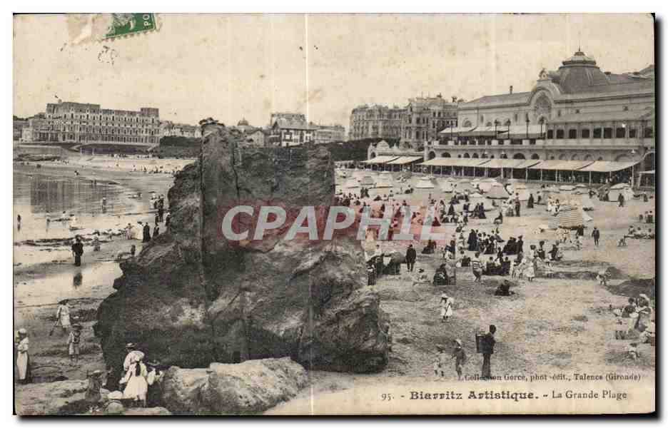 CPA Biarritz Artistique La grand Plage